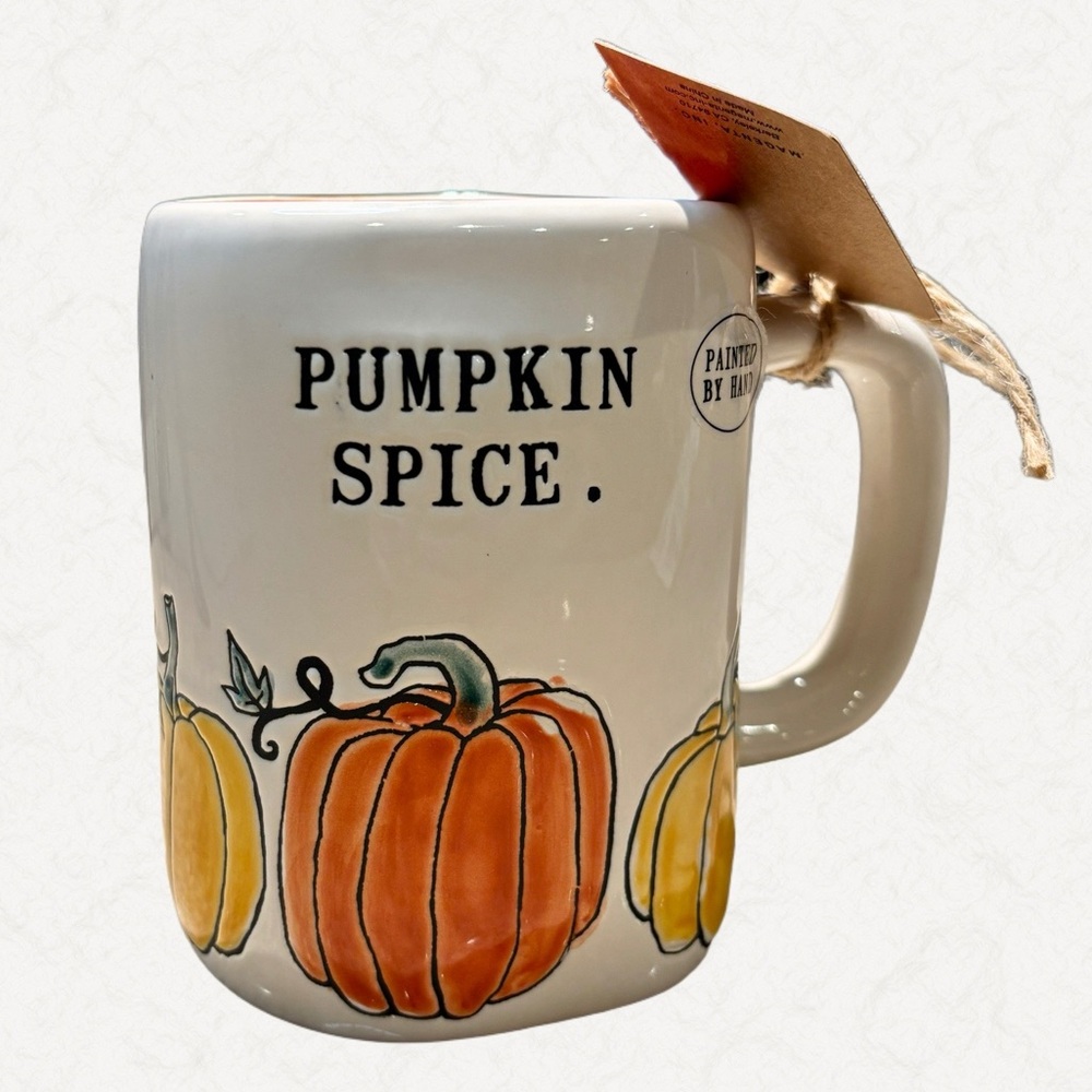 Pumpkin Spice Ceramic Mug with Pumpkin Design